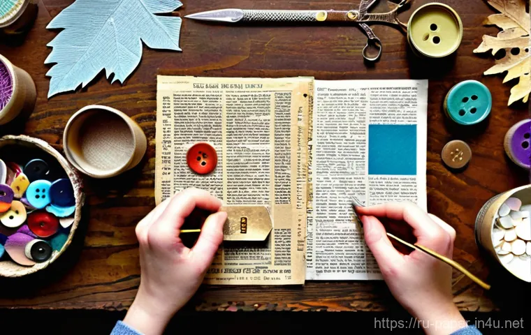 종이 아트 콜라주 기법 - The Joy of Discovery: Beginner's Eclectic Collage**

"A vibrant and playful paper collage art piece,...