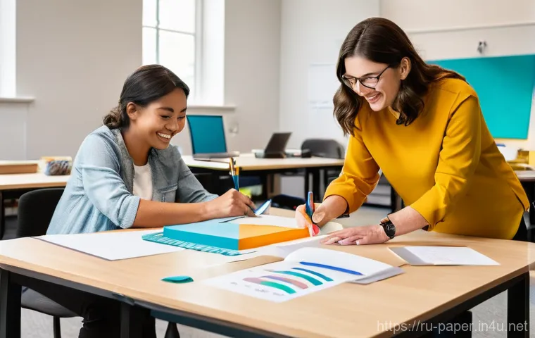 종이공예 유료 강좌 운영 - **Prompt 1: Artistic Inspiration in a Cozy Paper Crafting Studio**
    A young woman with a warm, ge...