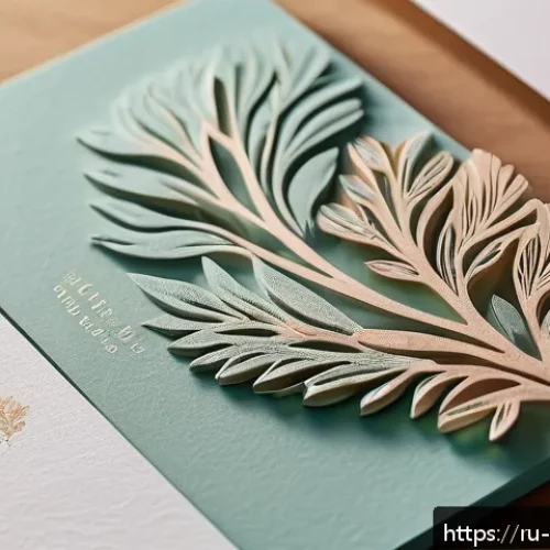 종이 공예를 활용한 마케팅 - A luxurious marketing brochure featuring intricate paper embossing and layered cutouts, showcasing s...